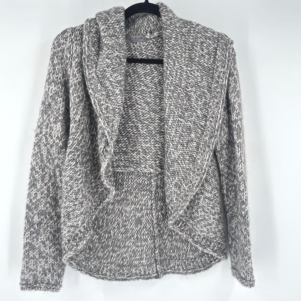 Elsamanda Women's Knit Cardigan Shawl Alpaca Wool Sweater‎ Made in Italy Size S
